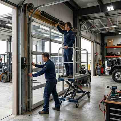 commercial garage door repair service in Enid OK for warehouses and businesses